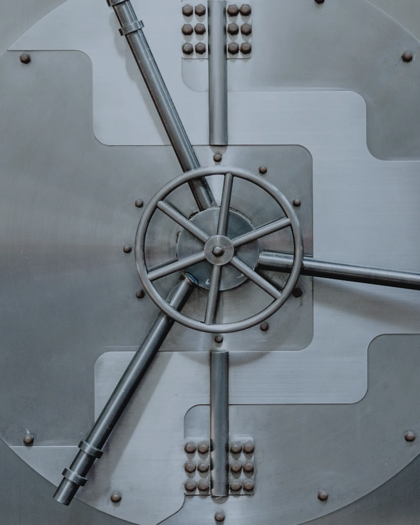 Secure vault door representing safe custody of legal documents