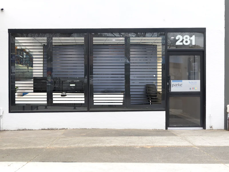 Parke Lawyers Ringwood office entrance at 281 Maroondah Highway, Ringwood Victoria